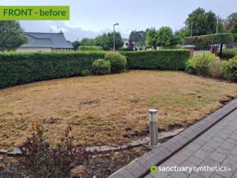 front garden artificial lawn - BEFORE